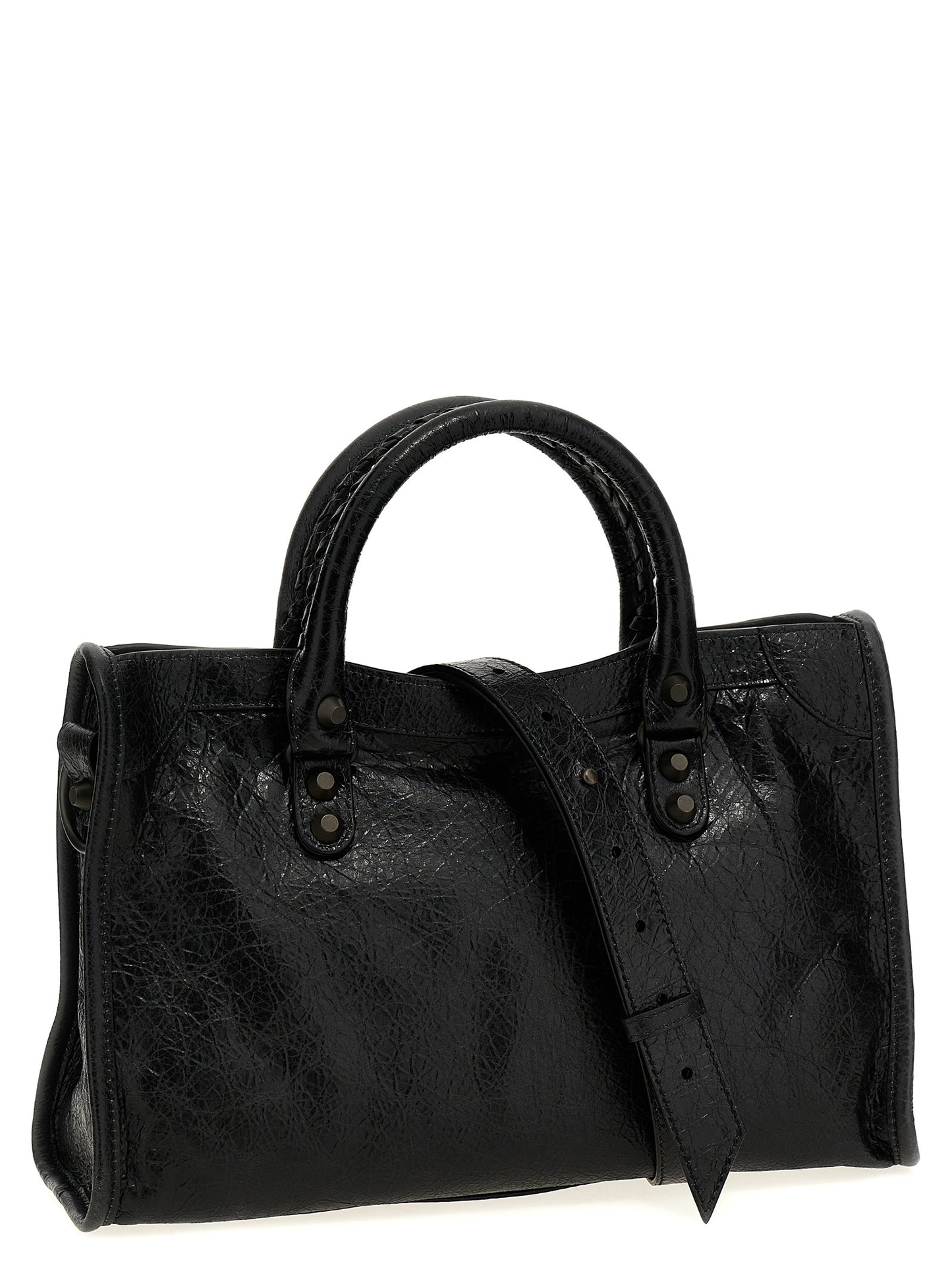 Black Lamb Leather Handbag