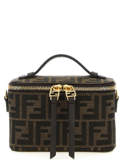 Brown Polyester Handbag