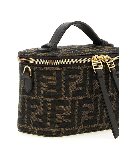 Brown Polyester Handbag