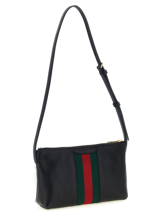 Black Calfskin Shoulder Bag