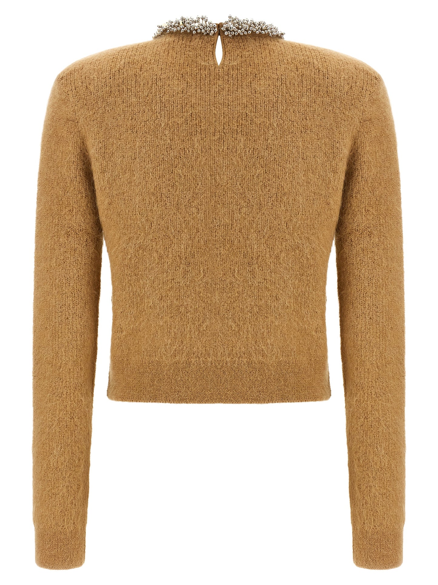 Brown Polyester Cardigan