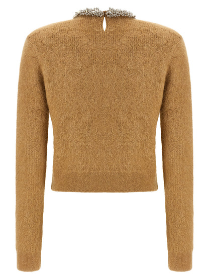 Brown Polyester Cardigan