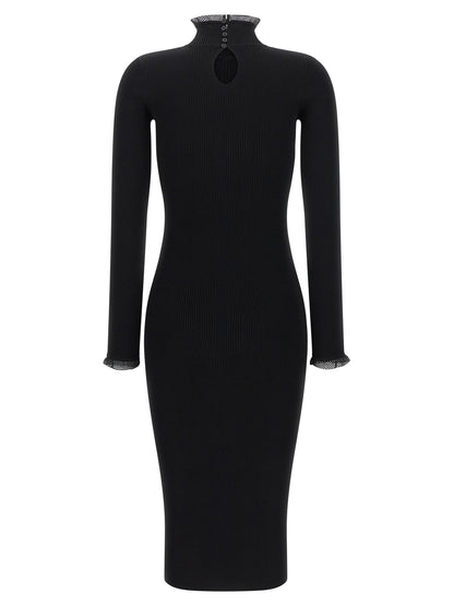 Black Viscose Midi Dress