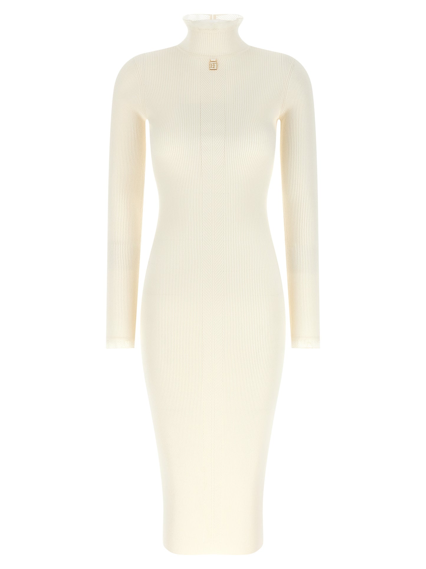 White Viscose Midi Dress