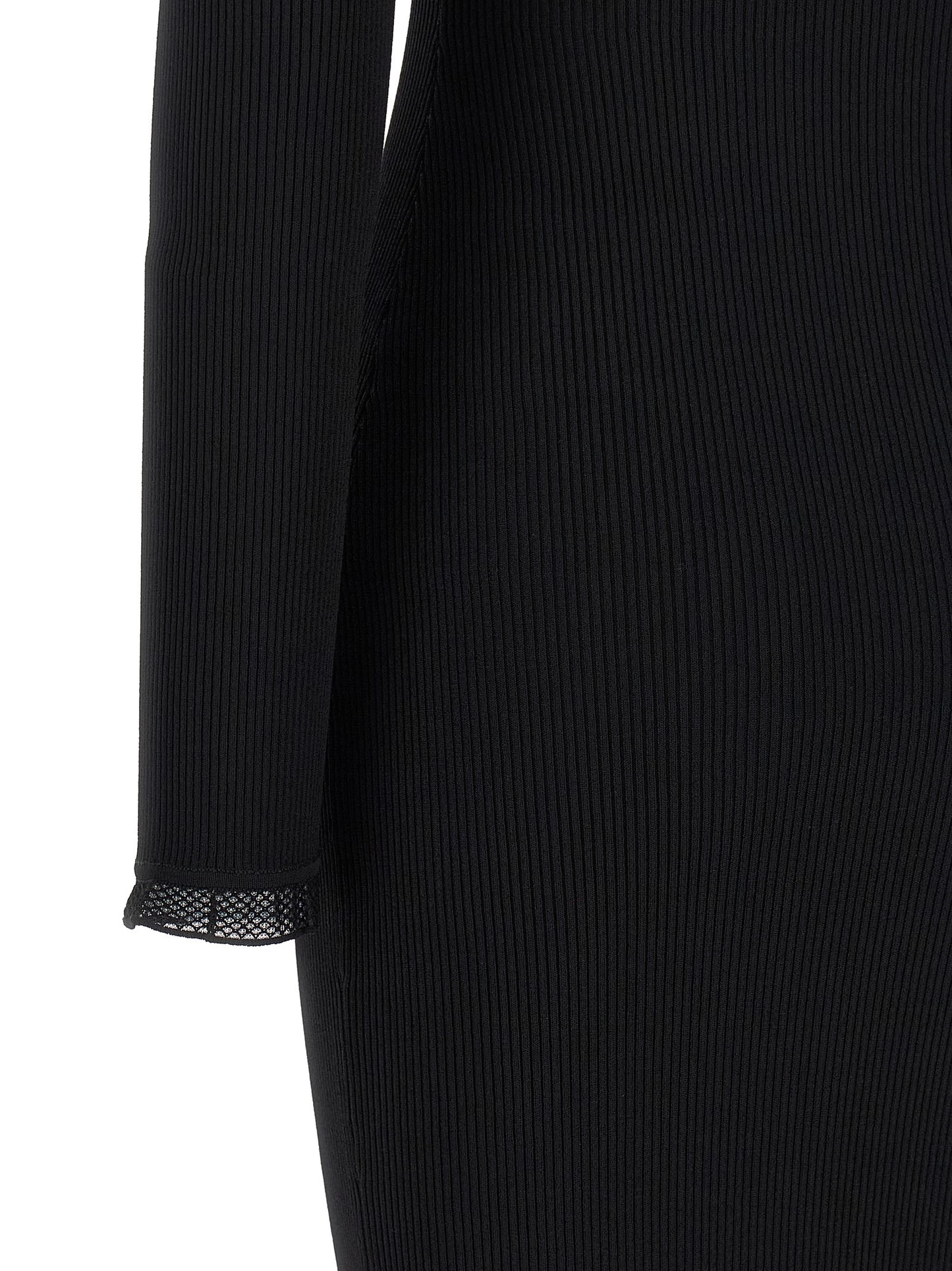 Black Viscose Midi Dress