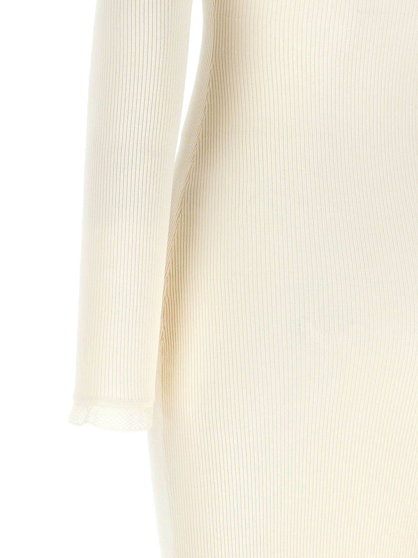 White Viscose Midi Dress
