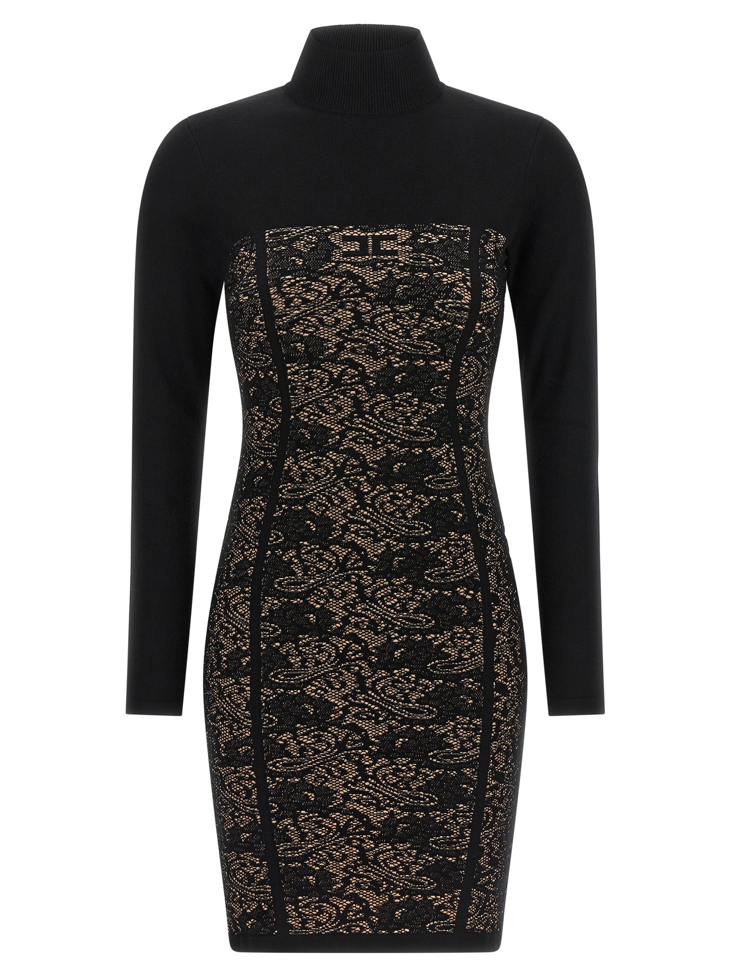 Black Viscose Short Dress