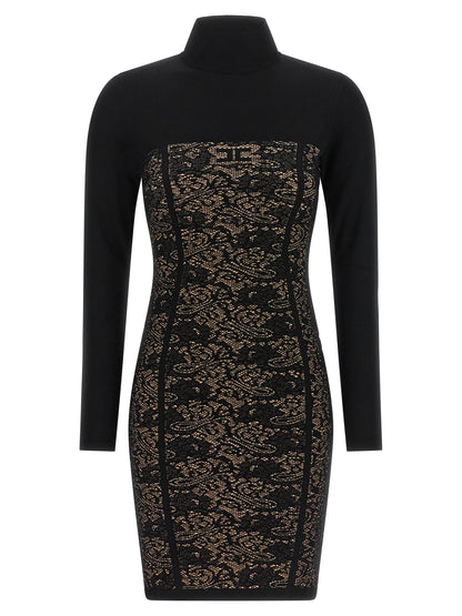 Black Viscose Short Dress