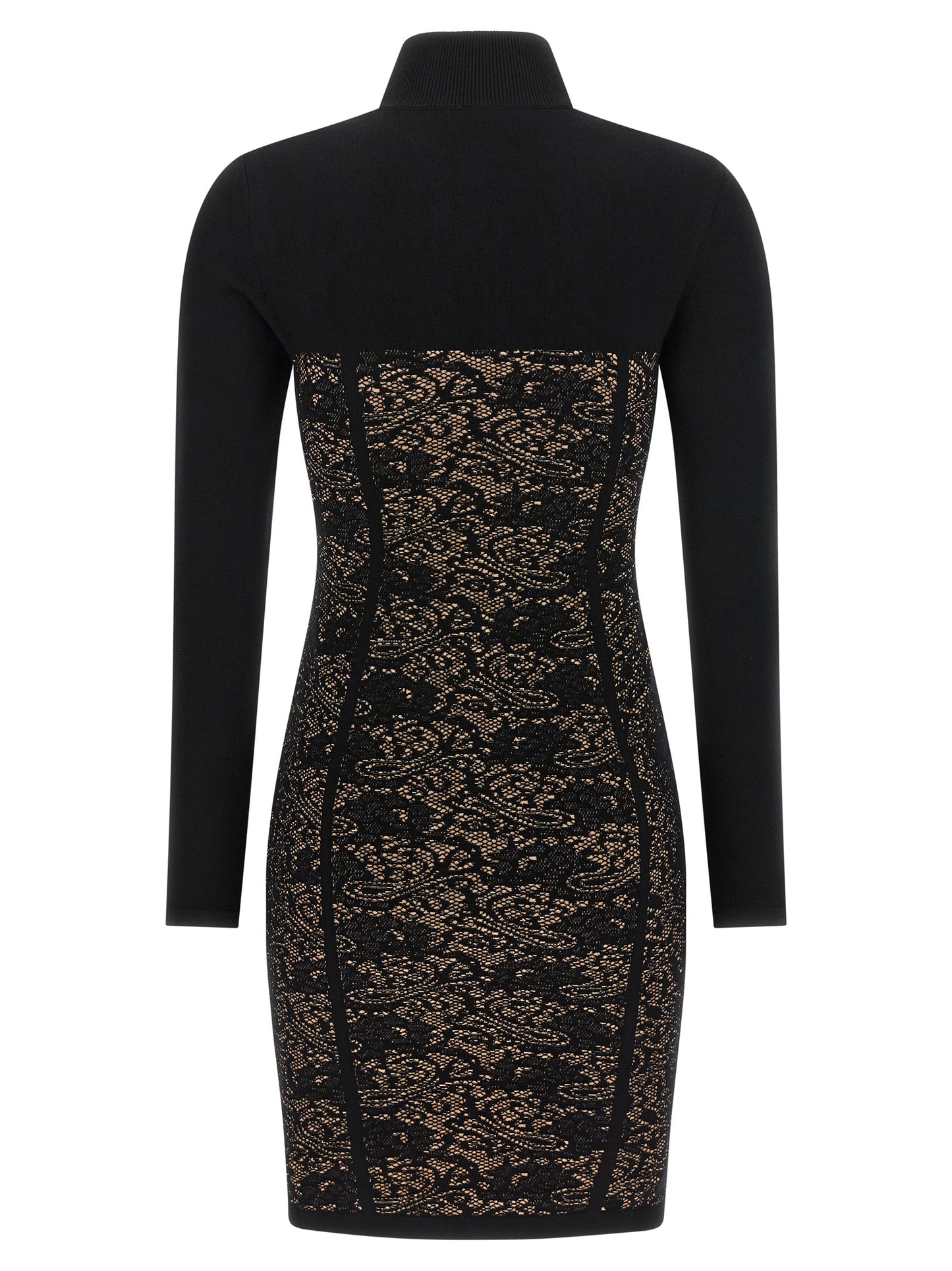 Black Viscose Short Dress