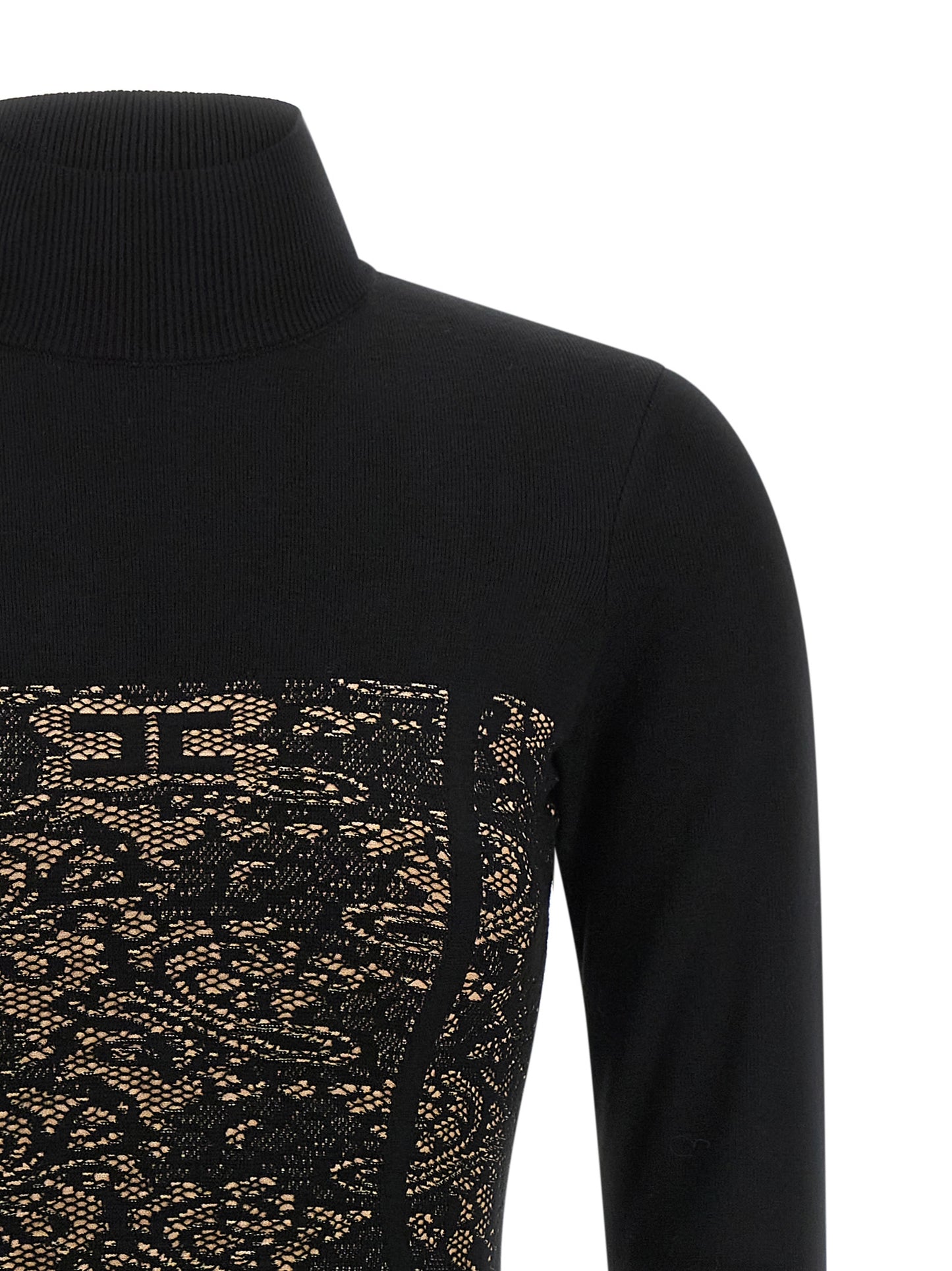 Black Viscose Short Dress