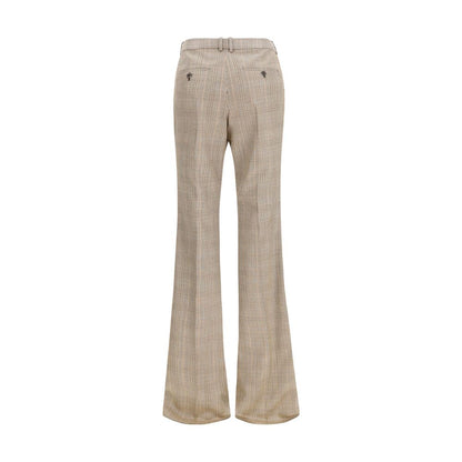 Beige Wool Oves Aries Flared Pants