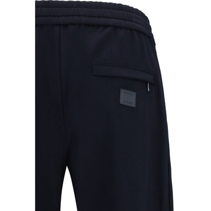 Blue Polyamide Athletic Pants