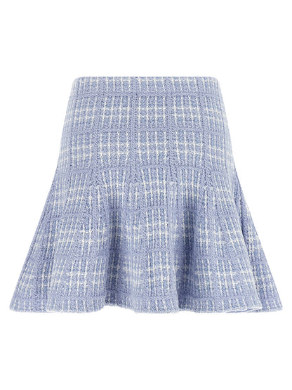 Blue Cotton Long Skirt