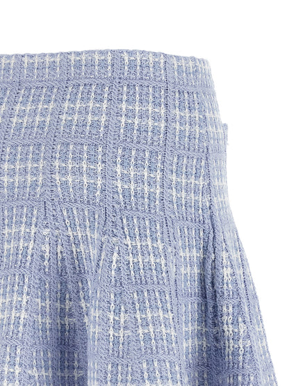 Blue Cotton Long Skirt
