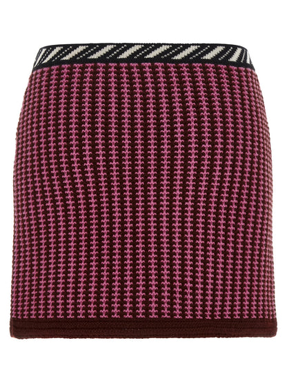 Multicolor Virgin Wool Long Skirt