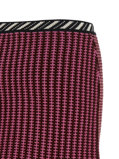 Multicolor Virgin Wool Long Skirt