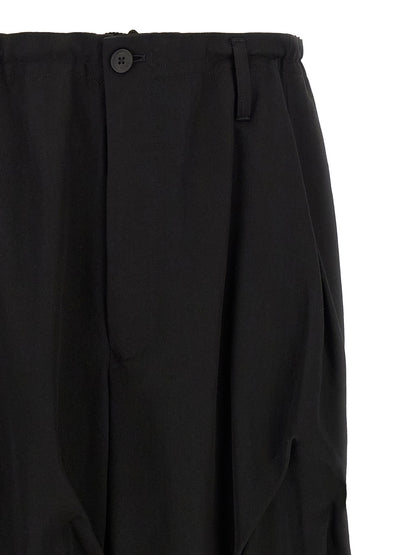 Black Wool Casual Pants