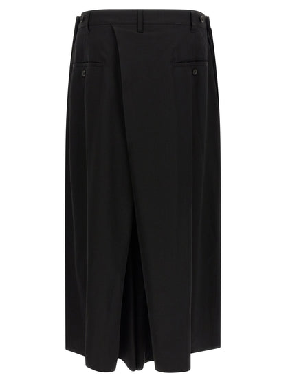 Black Wool Casual Pants