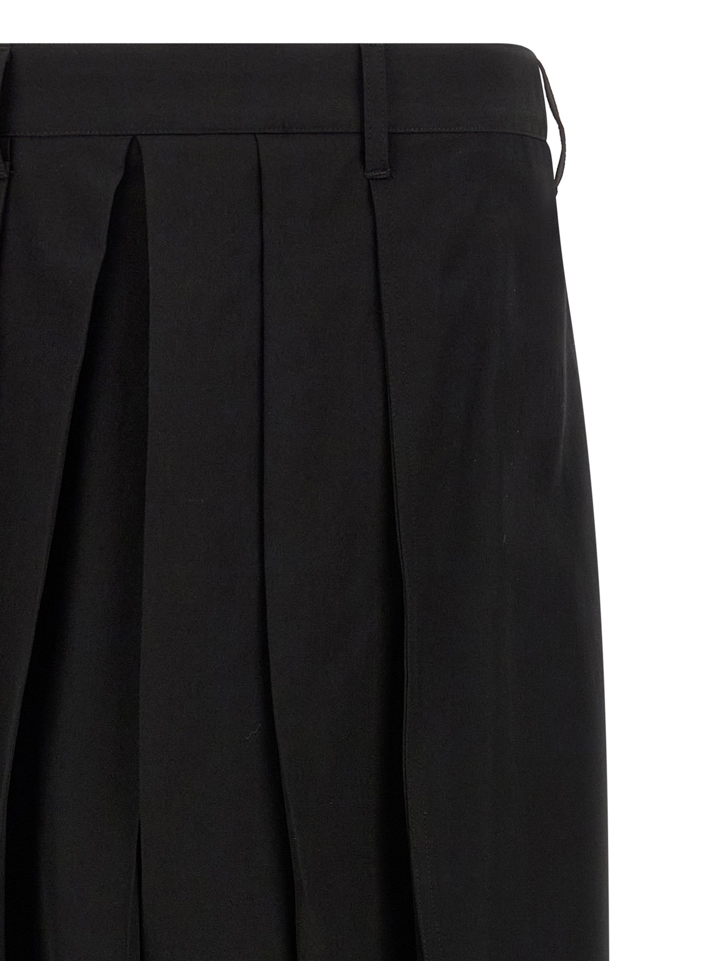 Black Wool Casual Pants
