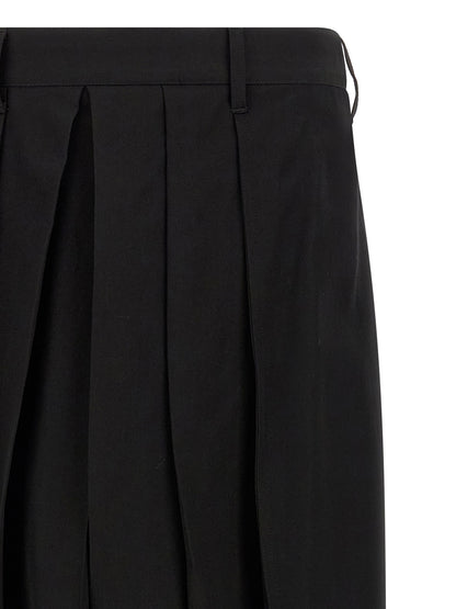 Black Wool Casual Pants