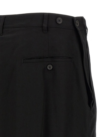 Black Wool Casual Pants