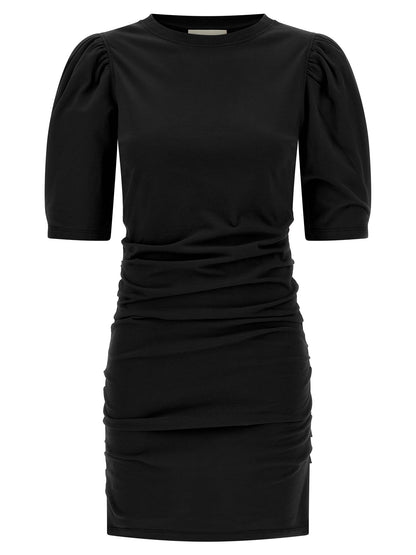 Black Cotton Short Dress