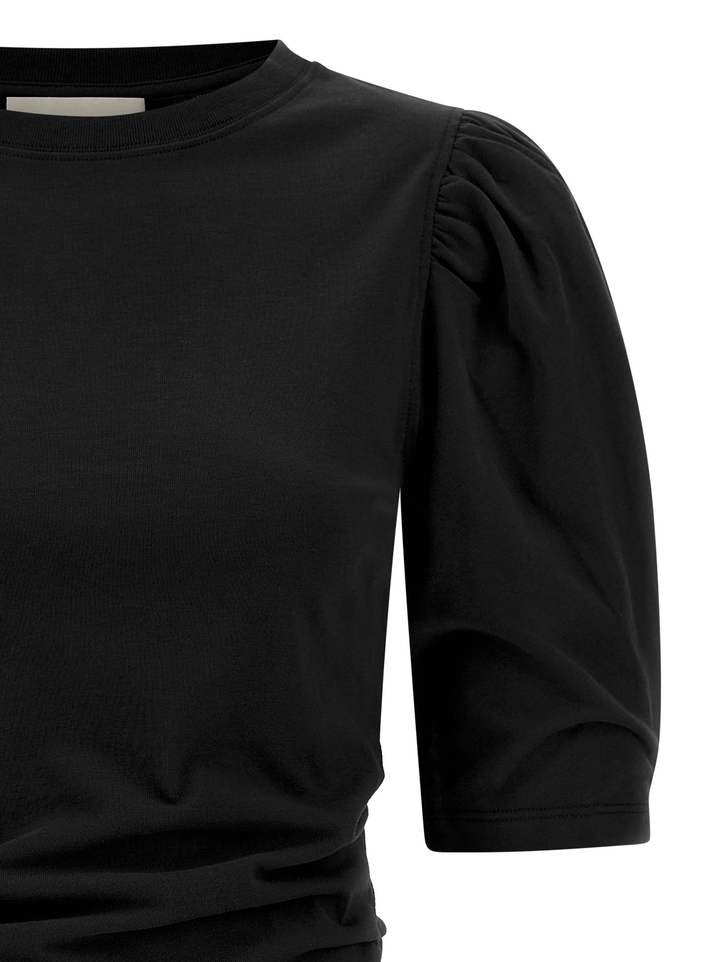 Black Cotton Short Dress