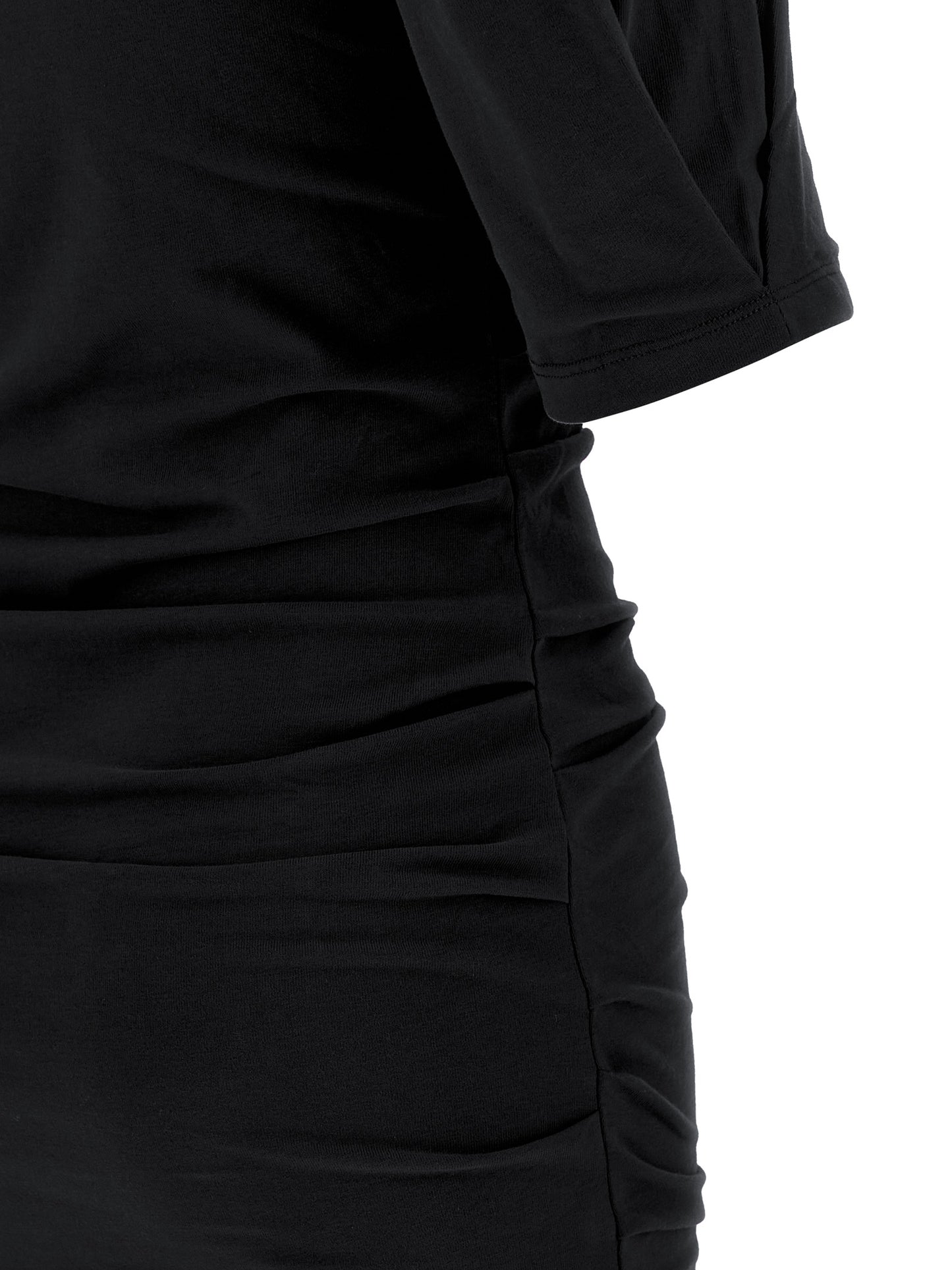Black Cotton Short Dress