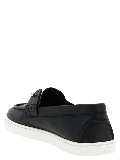 Black Calfskin Slip-On Loafers