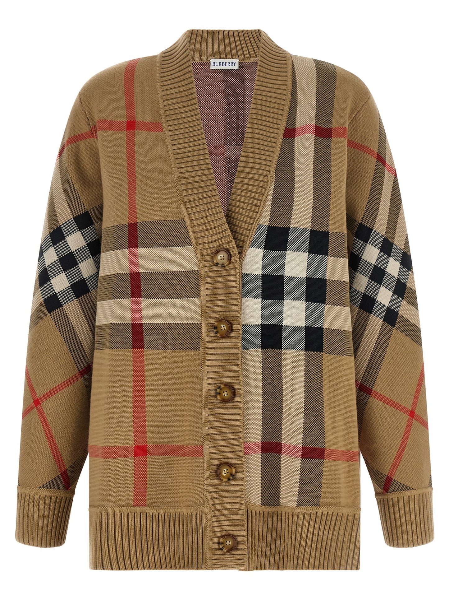 Beige Polyester Cardigan