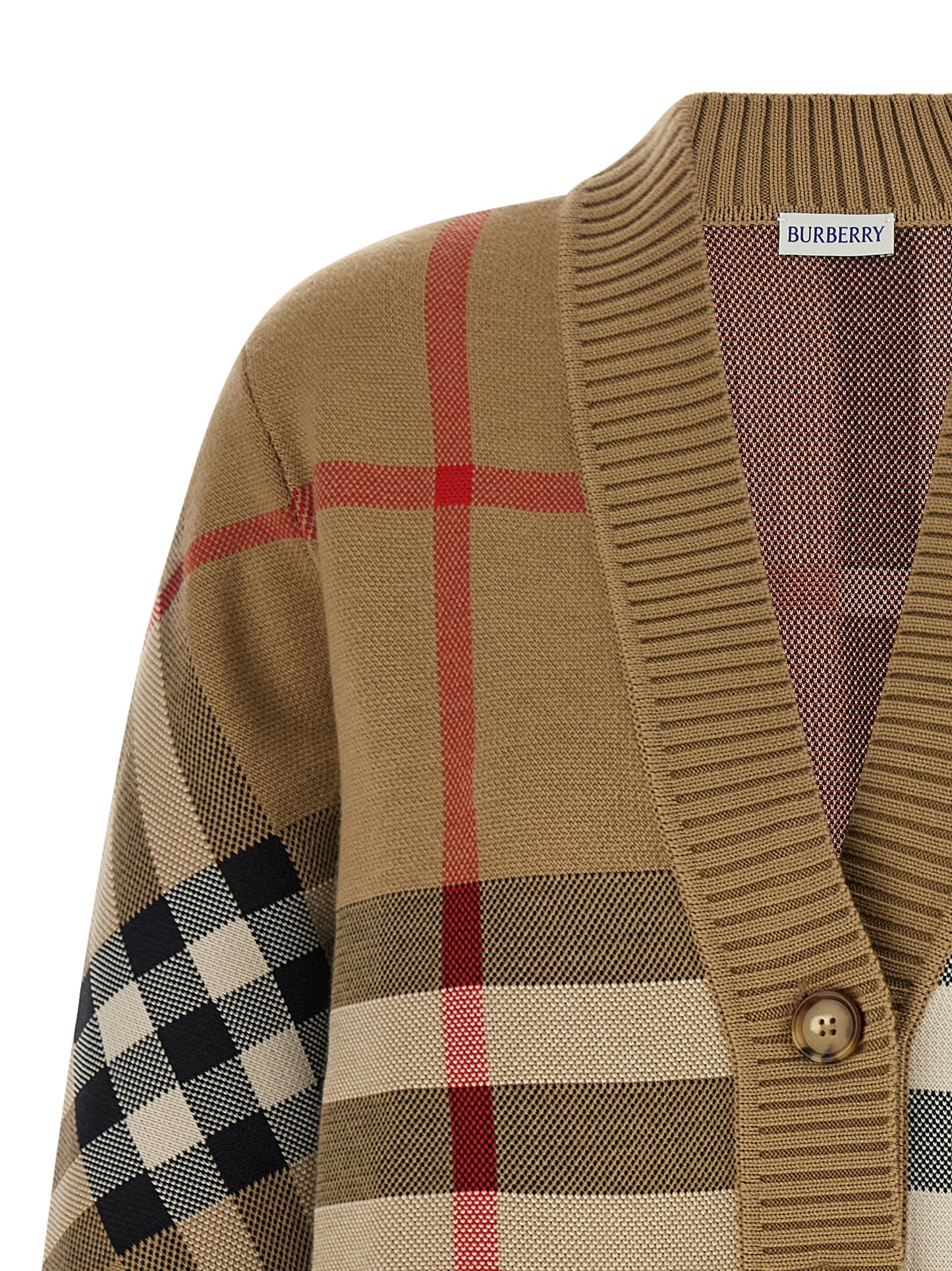 Beige Polyester Cardigan