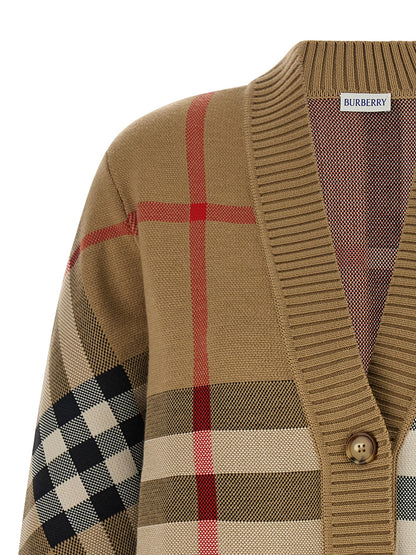 Beige Polyester Cardigan