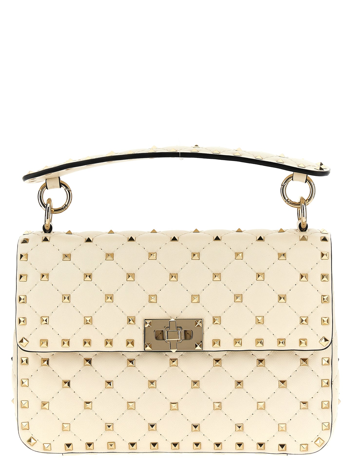 White Lamb Leather Shoulder Bag