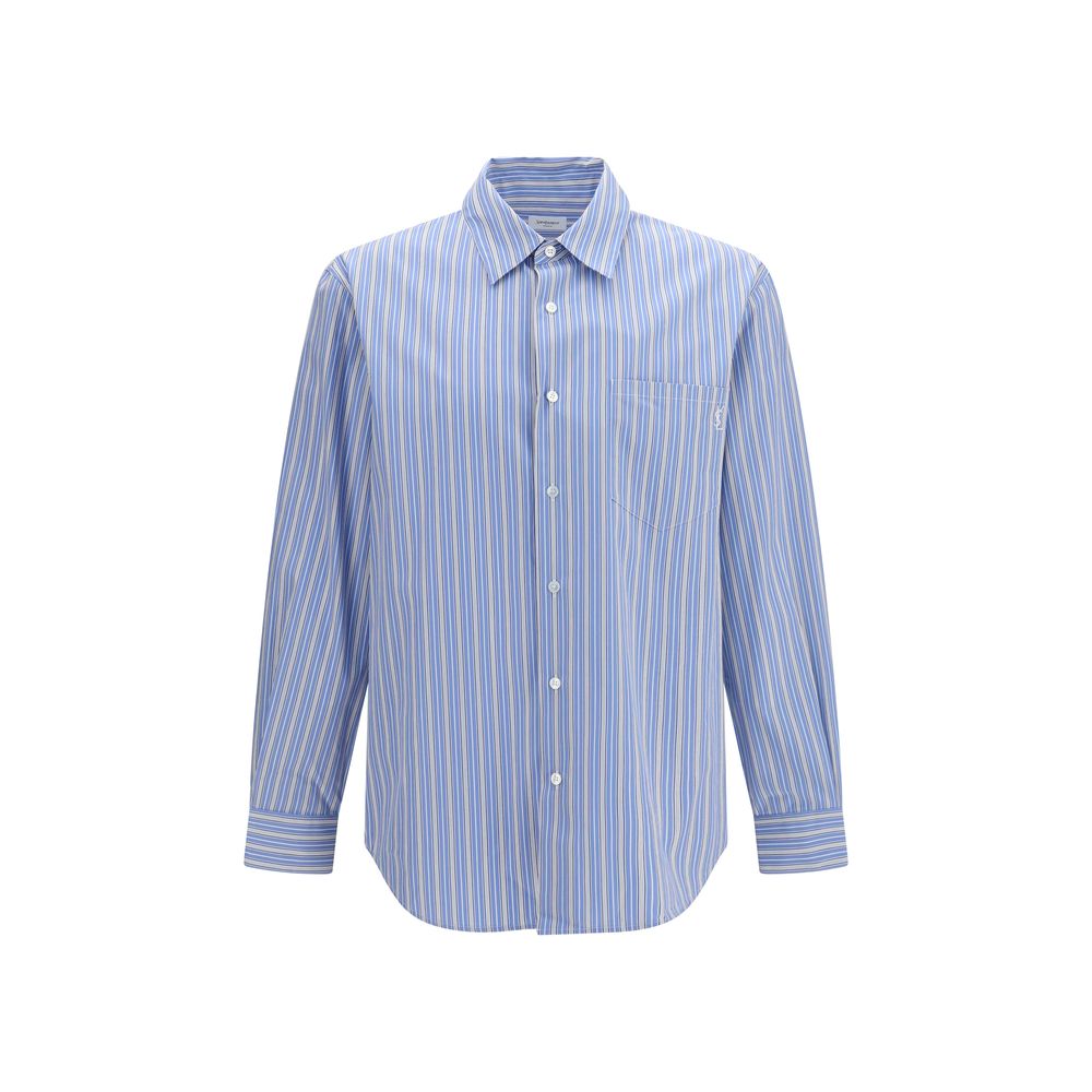 Blue Cotton Pattern Shirt
