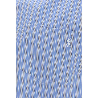 Blue Cotton Pattern Shirt