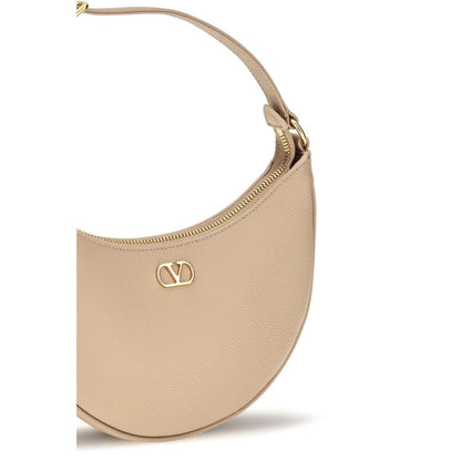 Beige Calf Leather Bos Taurus Shoulder Bag
