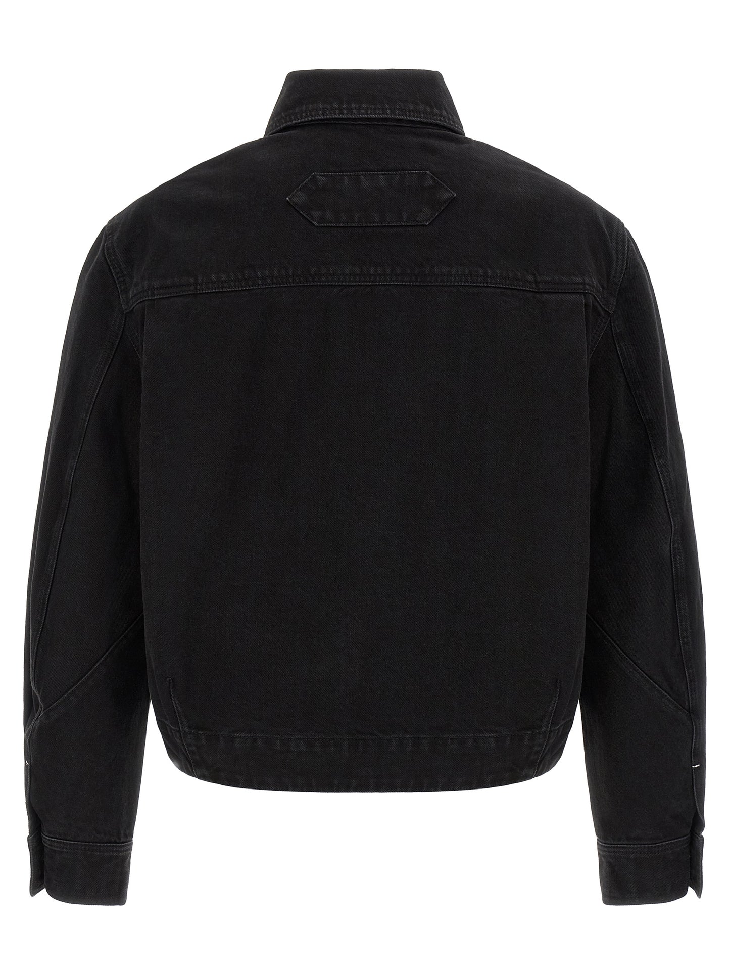 Black Cotton Denim Jacket