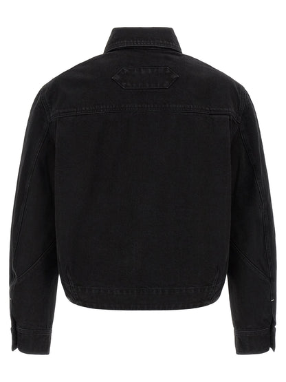 Black Cotton Denim Jacket