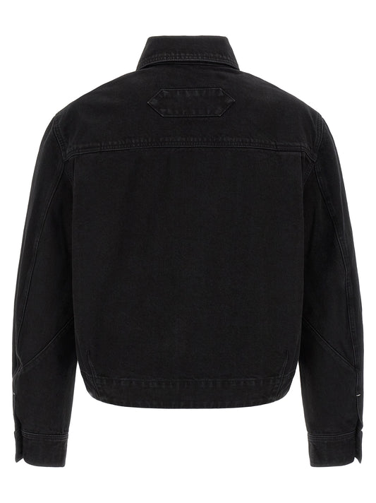 Black Cotton Denim Jacket