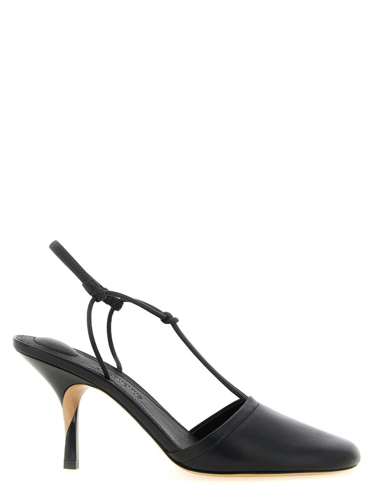 Black Lamb Leather High Heel Pumps