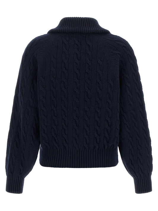 Blue Wool Cardigan
