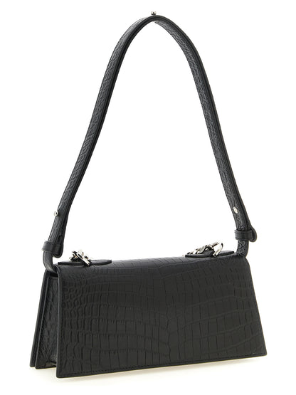 Black Calfskin Shoulder Bag