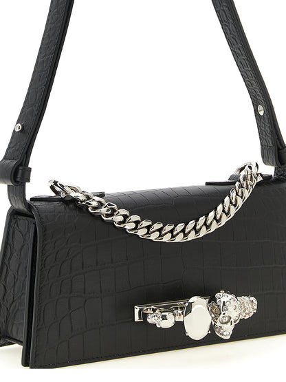 Black Calfskin Shoulder Bag