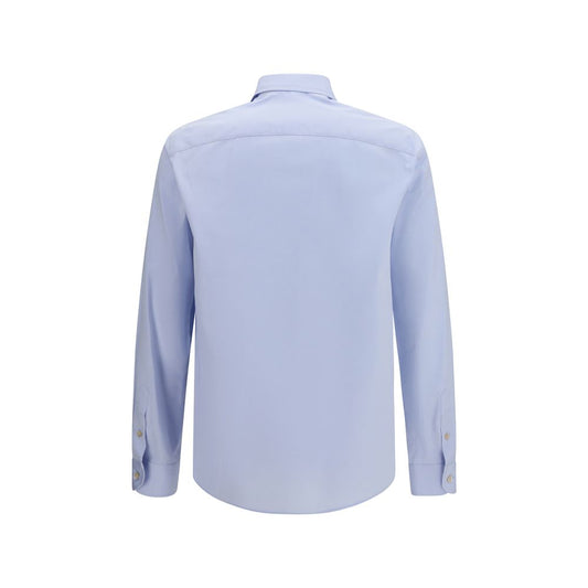 Blue Cotton Dress Shirt