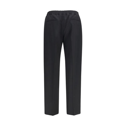Black Cotton Chino Pants
