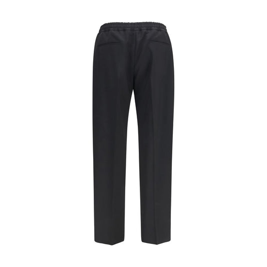 Black Cotton Chino Pants