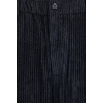 Black Viscose Casual Pants
