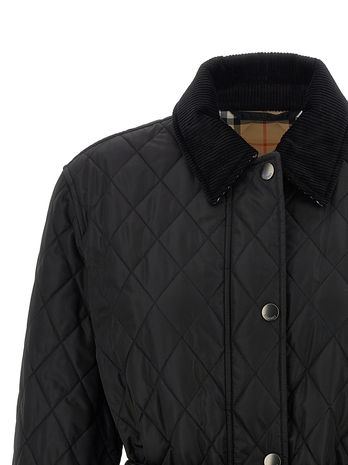 Black Polyamide Full-Length Jacket