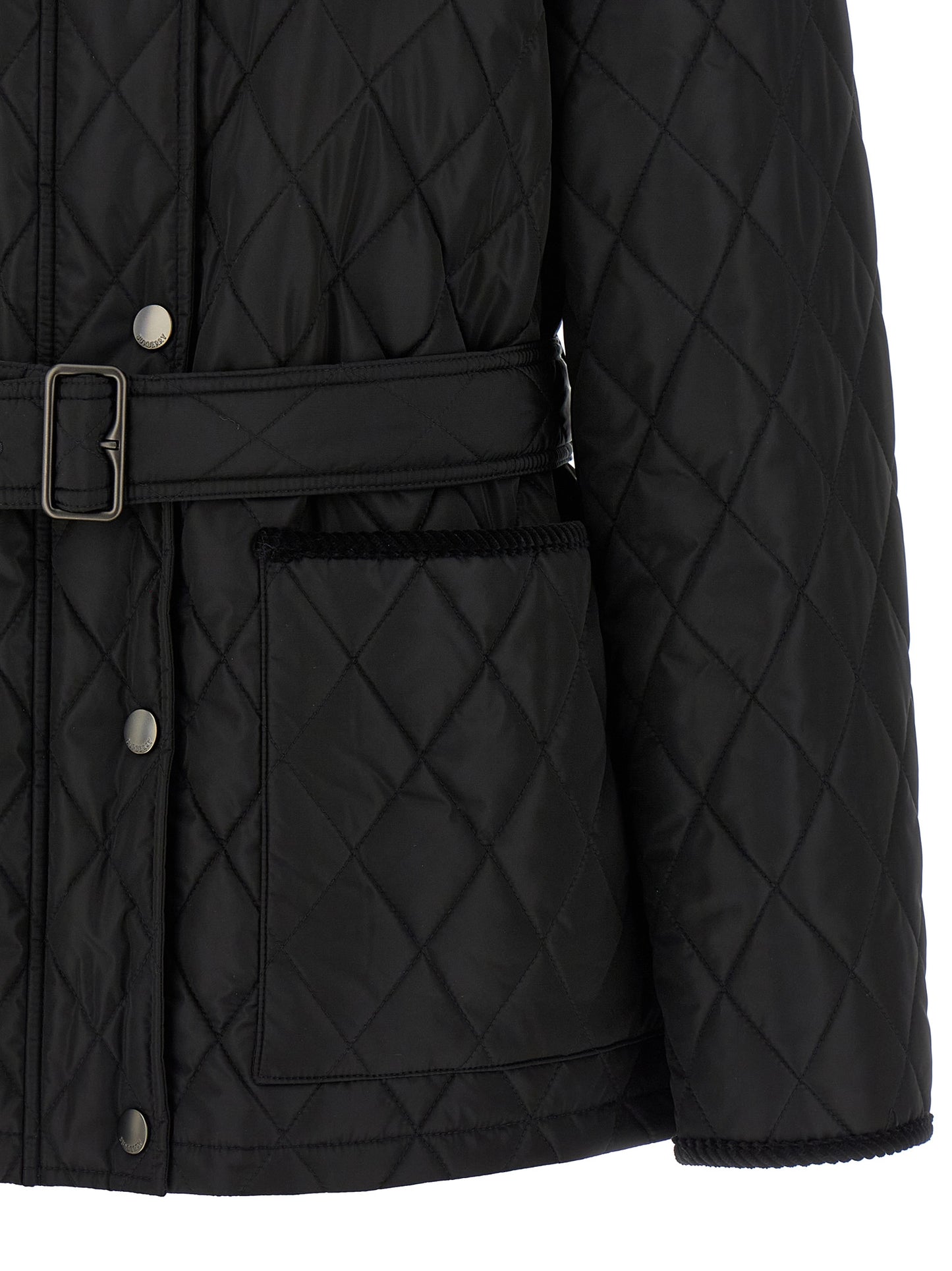 Black Polyamide Full-Length Jacket