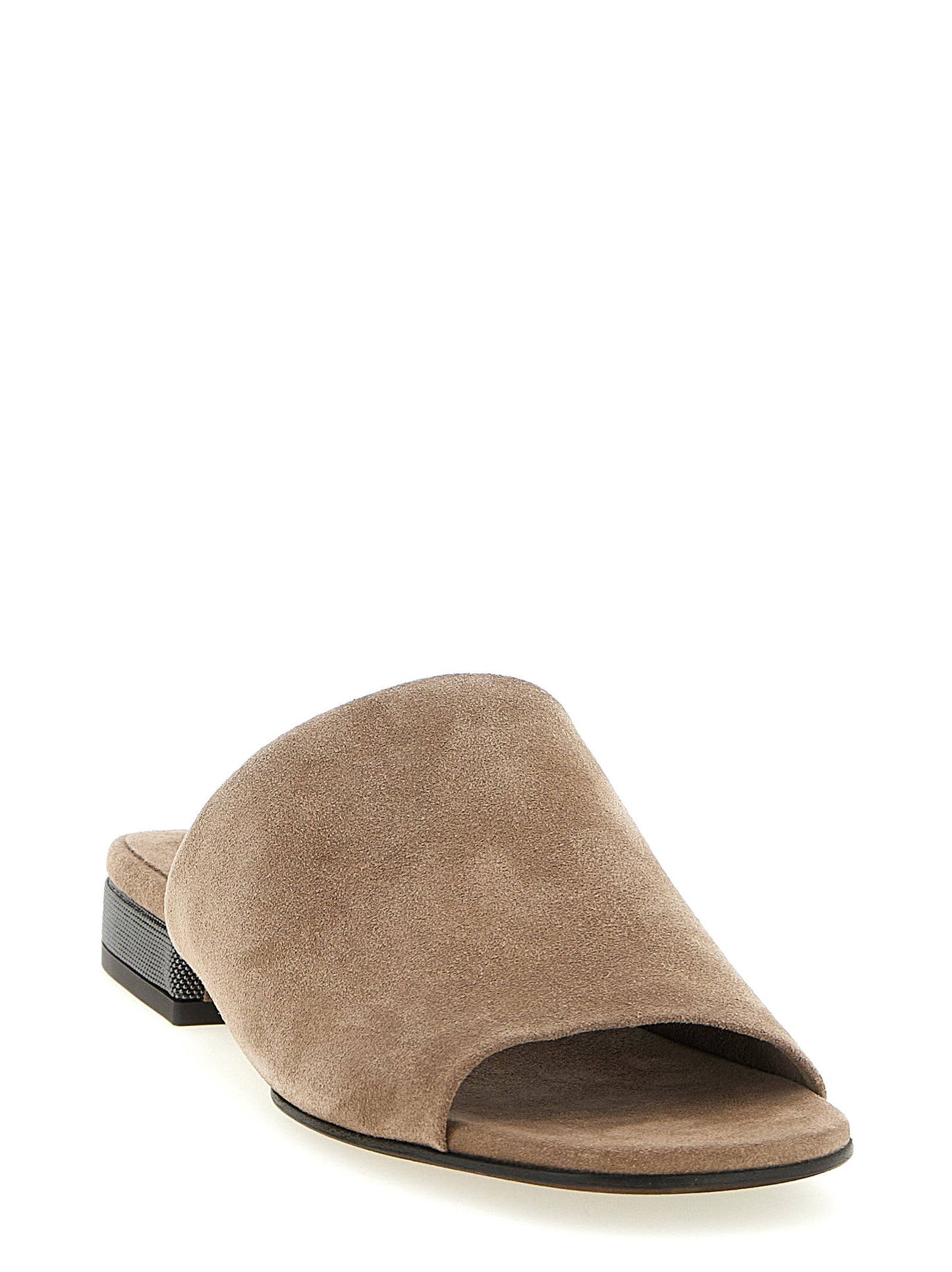 Brown Calfskin Slides